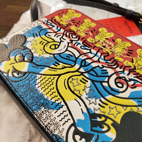 Disney Mickey Mouse X Keith Haring Mini Camera Bag. NWT - Picture 6 of 7